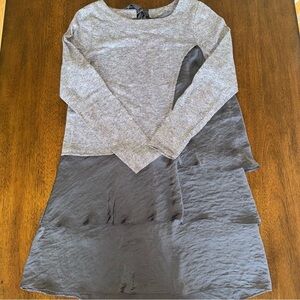Anthropologie Sunday in Brooklyn Gray Tiered Tunic‎ Dress Size Small